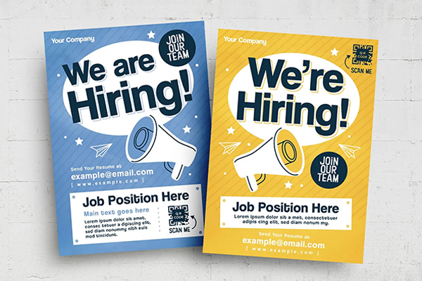 Hiring Flyer Templates – Powerful Designs for Effective Talent Acquisition | Premium PSD, AI and Vector Formats